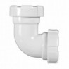 Codo de PVC blanco para tubos lisos 1 1/2"x40mm