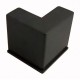 Esquina rectangular negra para copete de cocina