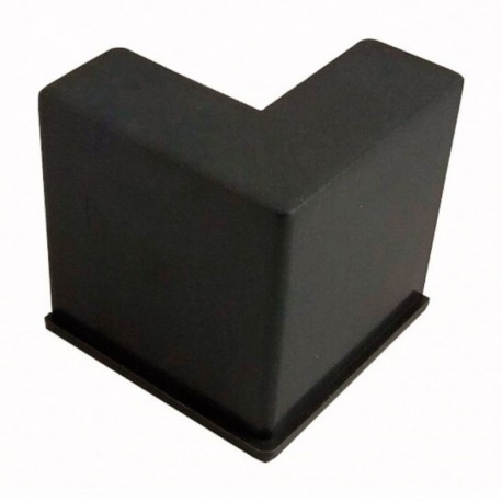 Esquina rectangular negra para copete de cocina