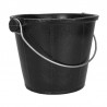 Cubo de goma negro con asa metálica 12L VIBB12 Vito