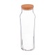 Jarra de cristal slim con tapón de corcho 1L