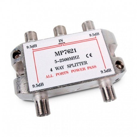 Distribuidor antena de 4 vías (5-2400Mhz) - paso DC/22Khz