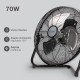 Ventilador de suelo industrial negro 40cm 70W