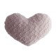 Cojín corazón de poliéster rosa 42x12x28cm