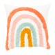 Cojín infantil arco iris de algodón 38x6x38cm
