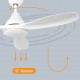 Ventilador de techo DC blanco con luz led + mando Ø117 Luma