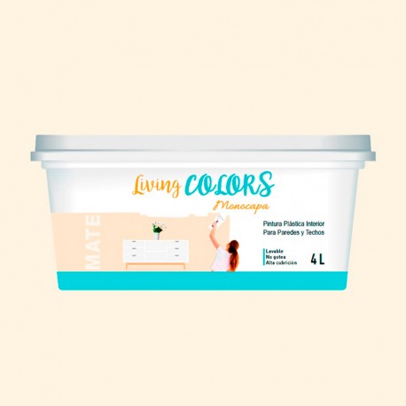 Pintura plástica monocapa ocre suave 4lt.