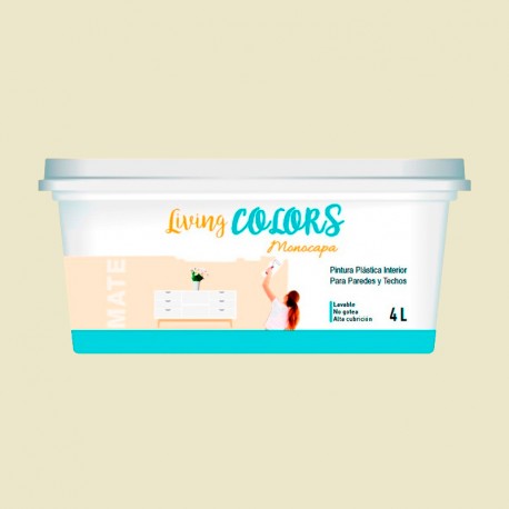 Pintura plástica monocapa blanco roto perla 4lt.
