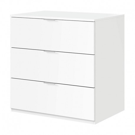 Cómoda 3 cajones blanco 77x38x80cm