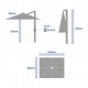 Parasol de aluminio excéntrico 3x4m pizarra