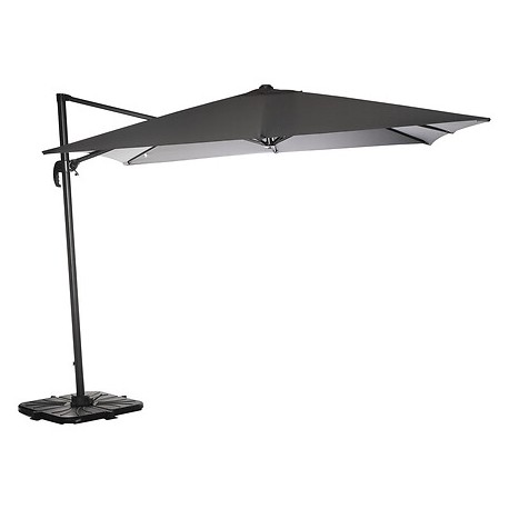 Parasol de aluminio excéntrico 3x3 metros Cayo pizarra