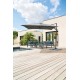 Parasol de aluminio excéntrico 3x3 metros Cayo pizarra