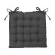 Cojín de algodón 38x38cm para silla exterior gris oscuro