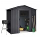 Cobertizo de metal Light Antracita 196x131x196cm 2,57m2