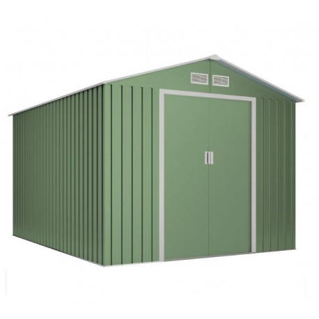 Cobertizo de metal Light Verde 258x313x202cm 8,08m2