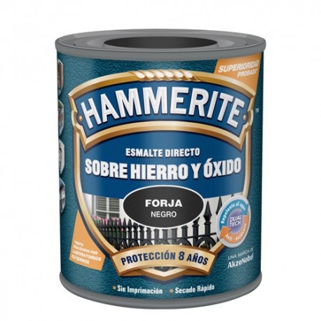Pintura esmalte exterior negra Hammerite