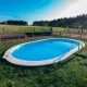 Piscina enterrada de acero ovalada Sumatra Gre altura 120