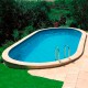 Piscina enterrada de acero ovalada Sumatra Gre altura 120