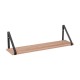 Set de bandeja MDF roble + soporte metálico negro