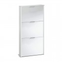 Zapatero 3 trampones blanco brillo 60x22x113cm