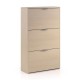 Zapatero 3 trampones blanco brillo 60x22x113cm