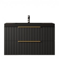 Mueble de baño Java suspendido negro mate 80cm