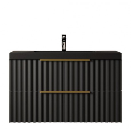 Mueble de baño Java suspendido negro mate 80cm