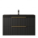 Mueble de baño Java suspendido negro mate 80cm