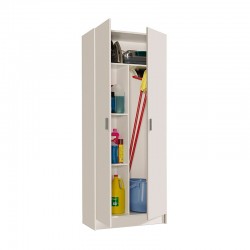 Armario multiusos 2p blanco escobero 73x37x180cm
