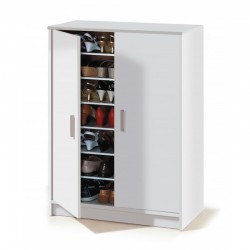 Zapatero 2 puertas abatibles blanco 75x36x101cm