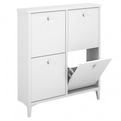 Zapatero 4 trampones blanco 91x20x101cm