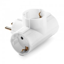 Adaptador triple Schuko 16A 250V 3680W 4,8mm