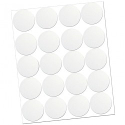 Tapa adhesiva 13mm blanco 20uds