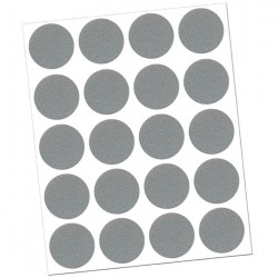Tapa adhesiva 13mm plata 20uds