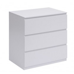 Cómoda con 3 cajones de madera blanco 73x48x78cm