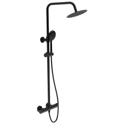 Columna de ducha Termoline con termostático negro