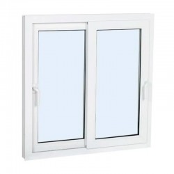 Ventana corredera de PVC 2 hojas sin persiana 100x100cm
