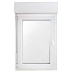 Ventana PVC 1 hoja con persiana 75x100cm izquierda