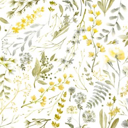 Mantel antimanchas Sabina mostaza al corte