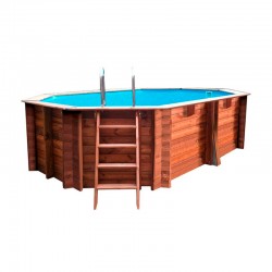 Piscina madera ovalada Grenade Sunbay Gre 436x336x119cm