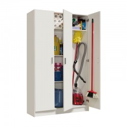Armario multiusos 3p blanco escobero 109x37x180cm