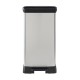 Cubo de basura 50L con pedal plata Decobin