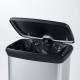 Cubo de basura 50L con pedal plata Decobin