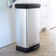 Cubo de basura 50L con pedal plata Decobin