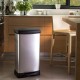 Cubo de basura 50L con pedal plata Decobin