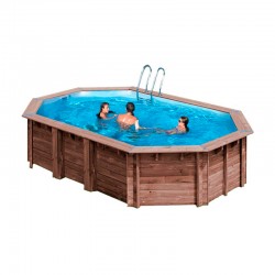 Piscina madera ovalada Macadamia Sunbay Gre 632x335x130cm