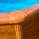 Piscina de acero acabado madera ovalada Sicilia Gre altura 120