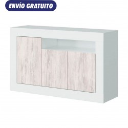 Aparador de melamina 3 puertas blanco Velho