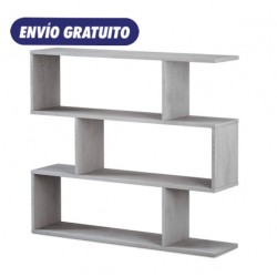 Estantería de melamina 3 estantes Athena cemento