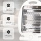 Radiador de infrarrojos oscilante blanco 800W